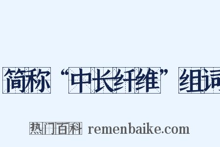 简称“中长纤维”组词是什么意思的图片